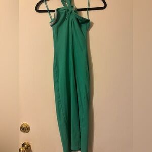 Elegant Green Off-Shoulder Dress